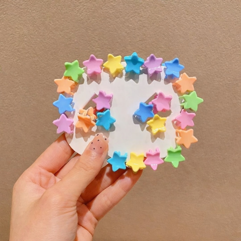 Set accesorii par 26 elastice, 20 elastice spiralate, 20 elastice 2 cm, 5 cleme steluta 0.8 cm, multicolor, cutie organizator [4]