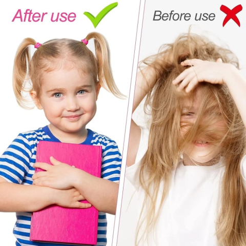 Set accesorii par copii cu elastice textile si elastice cauciuc multicolore, 5 cleme steluta si cutie organizator transparenta [13]