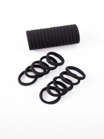 Set accesorii par negre, 26 elastice textile, 40 elastice cauciuc si 5 cleme mini, organizator compartimentat [1]