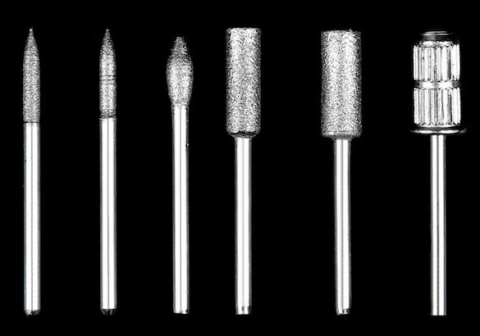 Set accesorii pentru freza electrica de unghii, 12 piese, 6 capete diamantate si 6 benzi abrazive, pentru manichiura si pedichiura [4]