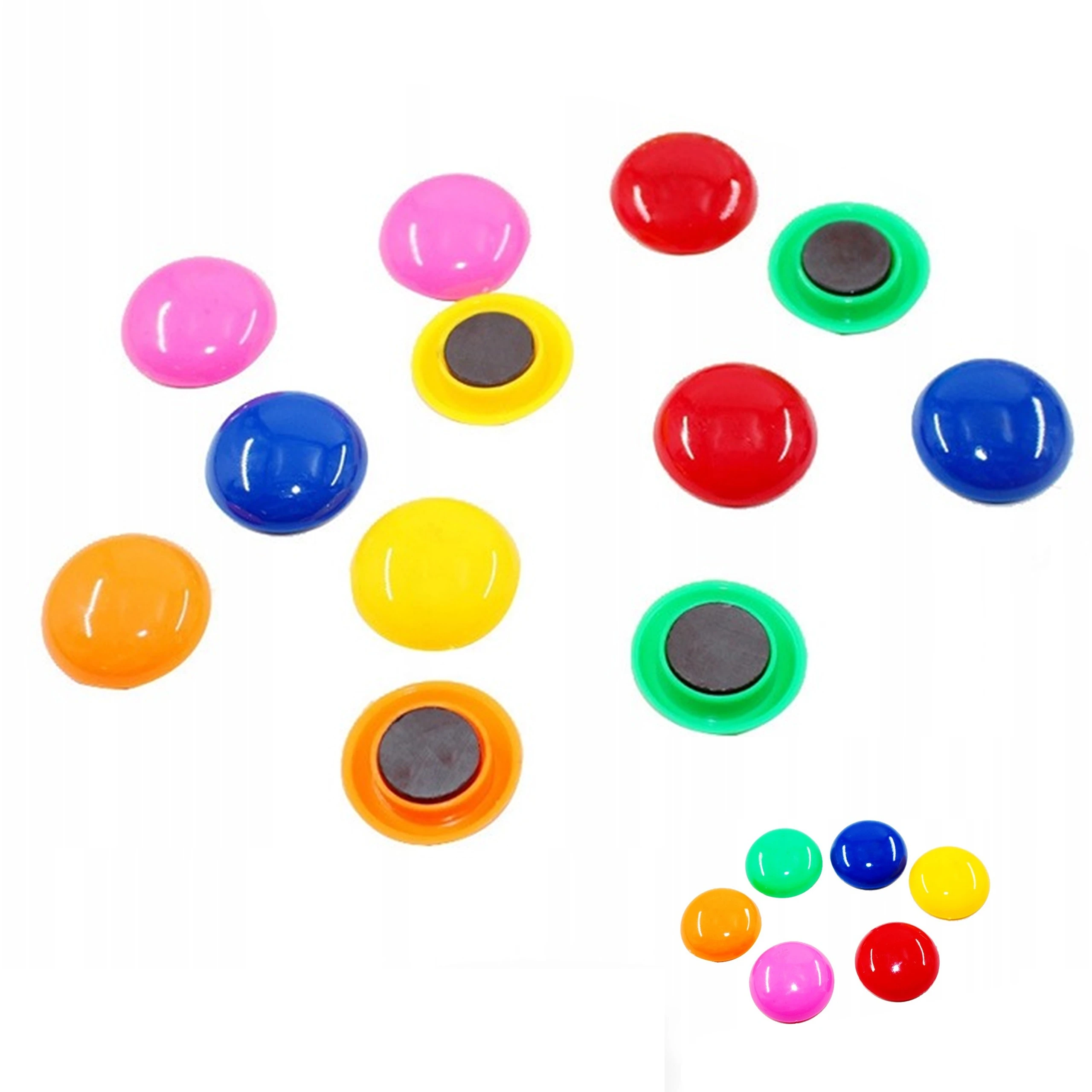 Set accesorii tabla magnetica, 4 markere colorate, burete magnetic si 12 magneti colorati, pentru whiteboard, scoala si birou [1]