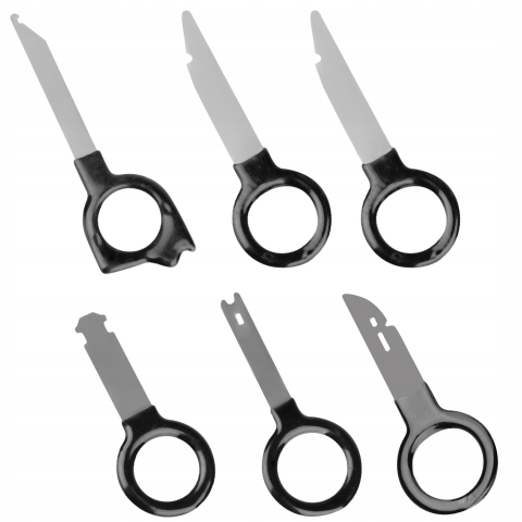 Set albastru 46 piese extractoare pentru tapiterie auto, 32 x 23 x 5 cm, unelte demontare panouri, cleme, radio si ornamente, husa transport [9]