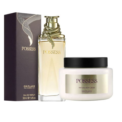 PARFUMURI & SETURI - Set apa de parfum Possess Oriflame 50 ml si crema de corp 250 ml, parfum chipre fructat cu magnetism hipnotic inspirat de seductia Cleopatrei