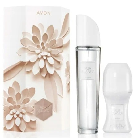 Cutii cadou femei - Set apa de toaleta si deodorant Avon, Pur Blanca, 50 ml
