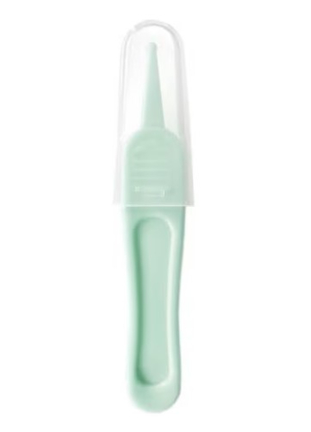 Set aspirator nazal pentru bebelusi, verde menta, cu pompa manuala, penseta si cutie de depozitare, kit pentru igiena nazala si indepartarea secretiilor [3]