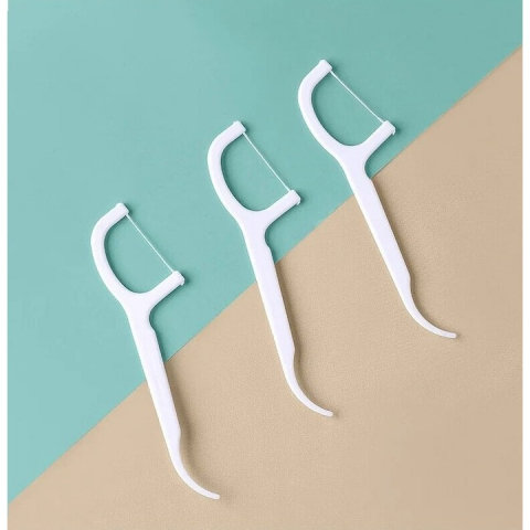 Set ata dentara tip scobitoare, 24 bucati, alb [1]