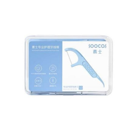 ÎNGRIJIRE PERSONALĂ - Set ata dentara tip scobitoare, 50 bucati - Albastru