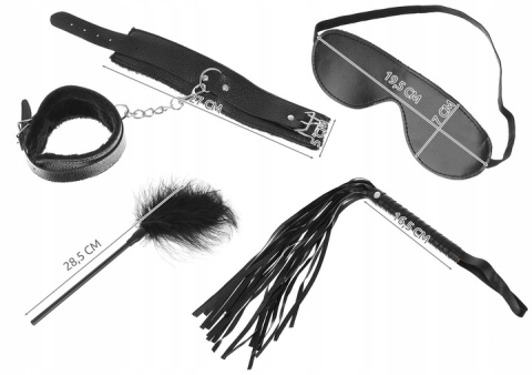 Alte obiecte cadou - Set cadou accesorii erotice 12 piese – negru