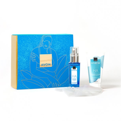 Set Cadou Anew HA, Ser cu Acid Hialuronic 30 ml + Crema pe Baza de Apa 50 ml + Masca din Silicon, Avon [4]