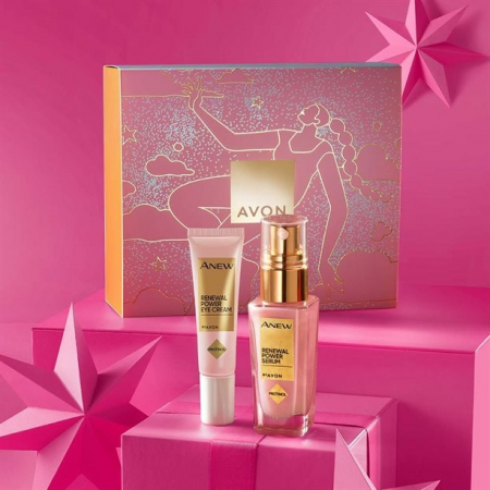 Cutii cadou femei - Cutie cadou pentru ea Anew Power Couple (ser fata 30 ml, crema ochi 15 ml)
