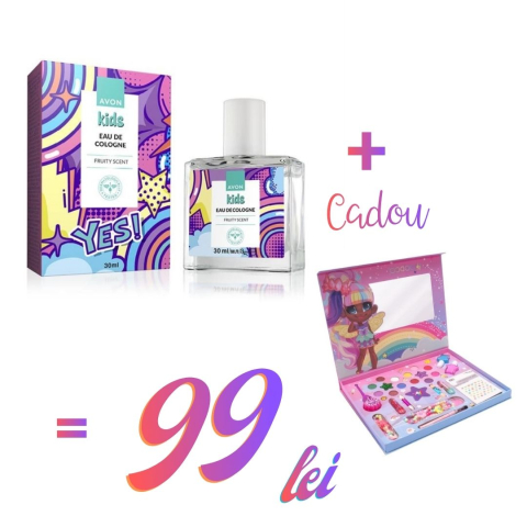 Set cadou creativ pentru copii – trusa de machiaj, bijuterii si parfum fructat, 3+, paleta colorata cu farduri, rujuri, lacuri de unghii, autocolante, bratara, colier, oglinda si apa de toaleta 30 ml, [9]
