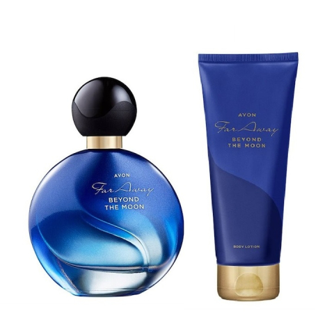 Set cadou Far Away Beyond the Moon – parfum 50 ml + loțiune de corp 125 ml + cremă de mâini 30 ml + insignă motivațională cadou [8]