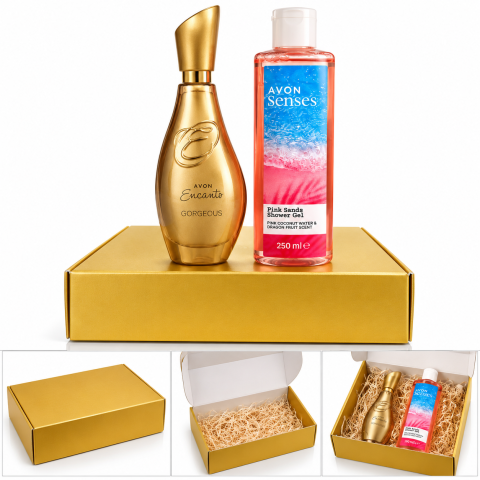 Set Cadou Femei AVON Encanto Gorgeous, Parfum 50 ml, Gel de Dus Senses Pink Sands 250 ml [3]
