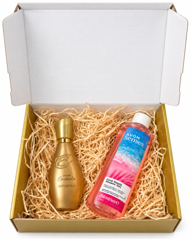 Set Cadou Femei AVON Encanto Gorgeous, Parfum 50 ml, Gel de Dus Senses Pink Sands 250 ml [1]