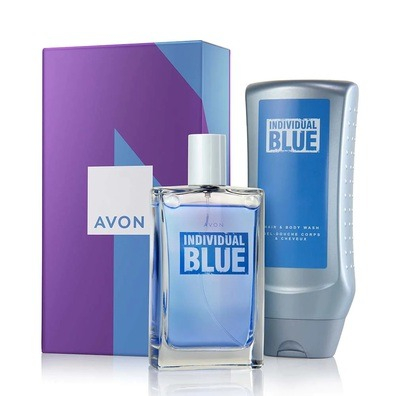 Cutii cadou - Cutie cadou pentru El Individual Blue Avon (parfum 100 ml, gel dus 2in1 250 ml)