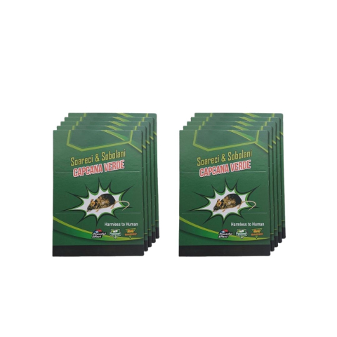 Diverse uz casnic - Set capcane cartonate cu lipici pentru soareci si sobolani, reutilizabile, non-toxice, fara miros, eficiente pentru interior si exterior