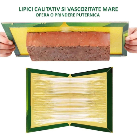 Set capcane cartonate cu lipici pentru soareci si sobolani, reutilizabile, non-toxice, fara miros, eficiente pentru interior si exterior [4]