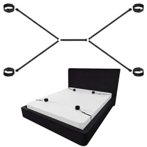Set catuse accesorii erotice pentru maini si picioare, ajustabile - Negru [1]