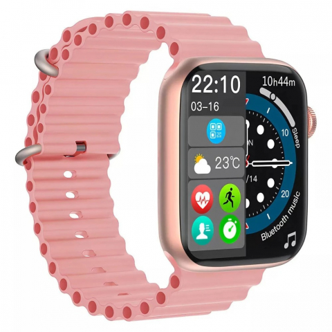 Set ceas smartwatch si bijuterii (colier, inel, bratara, ceas), 3 curele interschimbabile [2]