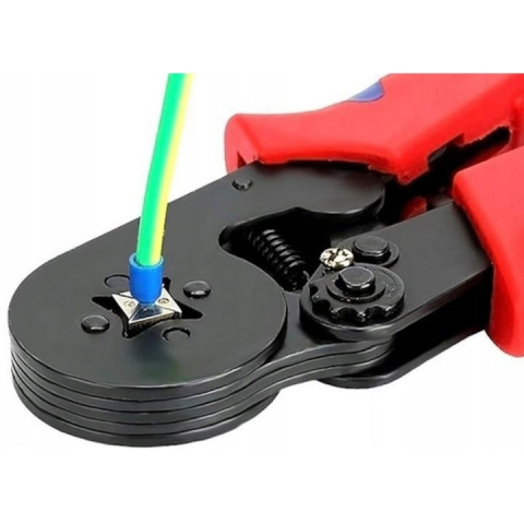 Set cleste de sertizare hexagonala cu 500 terminale tubulare pentru conductori electrici, 0.14–10 mm², lungime 16 cm [1]