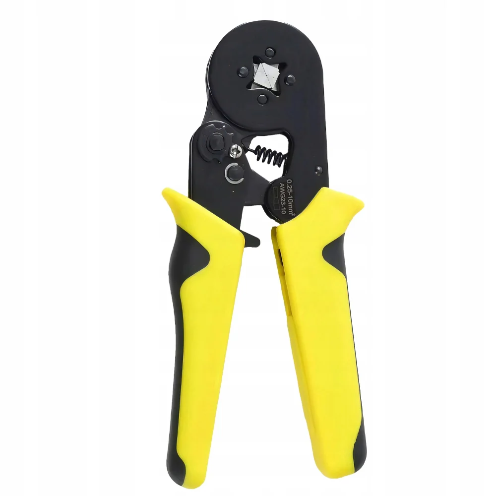 Set cleste sertizare galben-negru 0.25-10 mm² cu trusa 500 pini terminali izolati, ferule multicolore pentru cabluri electrice [6]