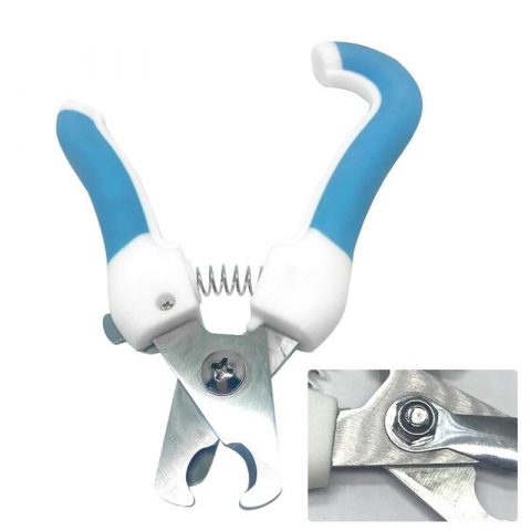 Set cleste si pila de unghii pentru animale de companie, 14 x 1.5 cm, otel inoxidabil/plastic, albastru deschis [2]