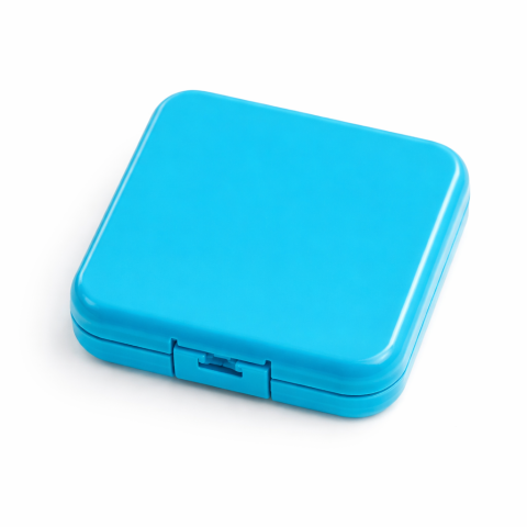 Set compact de cusut portabil, kit reparatii textile cu accesorii complete, cutie cu inchidere sigura, albastru [1]