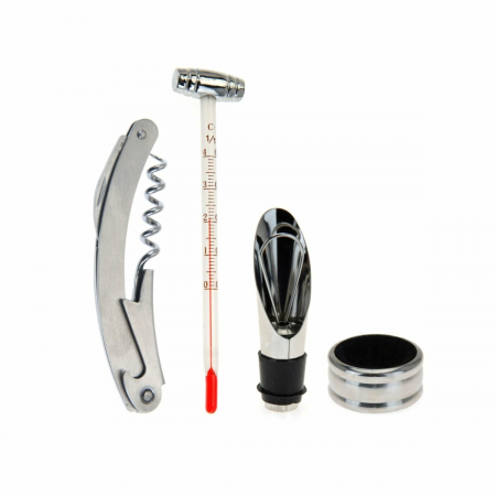 Set complet desfacator sticle de vin,4 piese,otel inoxidabil,un cadou exceptional [1]