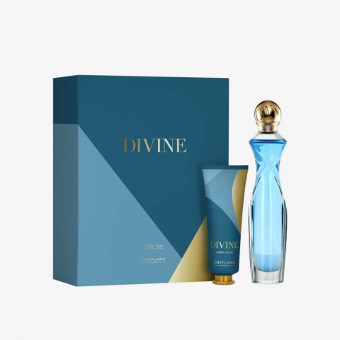 Set complet pentru Ea Divine (apa de parfum, crema de maini), insotit de insigna Dactylion cu mesaj motivational, cadou un trandafir rosu suflat la baza cu aur [3]
