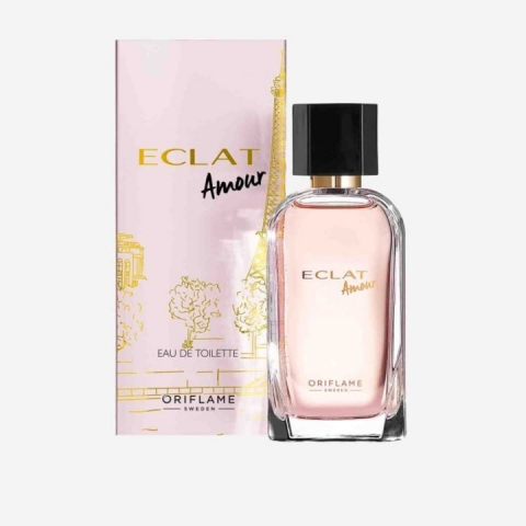 Set complet pentru Ea, parfum de femei Eclat Amour, insotit de insigna Dactylion cu mesaj motivational, cadou un trandafir rosu suflat la baza cu aur [1]
