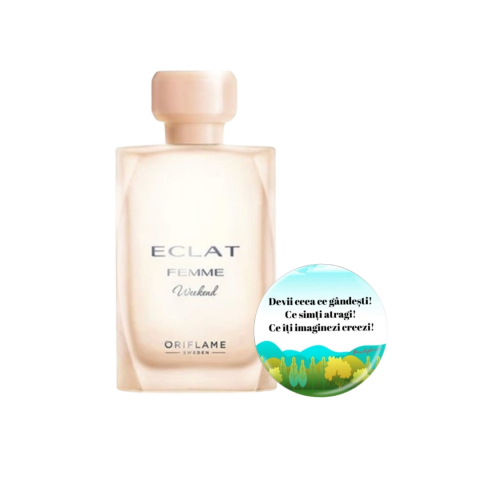 PARFUMURI & SETURI - Set complet pentru Ea, parfum de femei Eclat Femme Weekend, insotit de insigna Dactylion cu mesaj motivational
