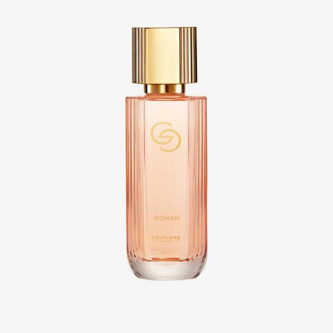 Set complet pentru Ea, parfum de femei Giordani Gold Woman, insotit de insigna Dactylion cu mesaj motivational, cadou un trandafir rosu suflat la baza cu aur [4]