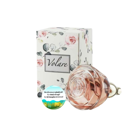 Set Îngrijire & Parfum - Set complet pentru Ea, parfum de femei Volare, insotit de insigna Dactylion cu mesaj motivational