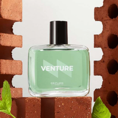 Set complet pentru El, Apa de toaleta pentru barbati Venture 100 ml, insotit de insigna Dactylion cu mesaj motivational [5]