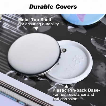 Set complet Presa insigne 58 mm din otel + kit complet 1000 insigne [9]