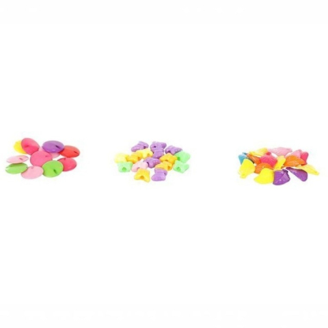 Set creatie bijuterii pentru fete, 11 tipuri de margele colorate, pentru bratari, inele si lantisoare, varsta 6+, multicolor [7]