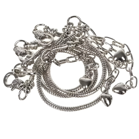 Set creativ pentru realizarea bratarilor si colierelor, cu bijuterii, pandantive si margele, 70 piese, 3 bratari, 3 coliere, pentru dezvoltarea abilitatilor manuale, geanta cu fermoar, multicolor [9]