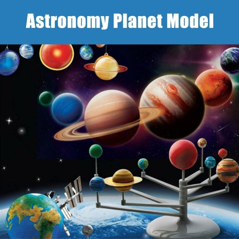 Set creativ Sistemul Solar 3D, Dodaco, cu acuarele, pensula, 19 cm, activitate interactiva pentru copii [9]