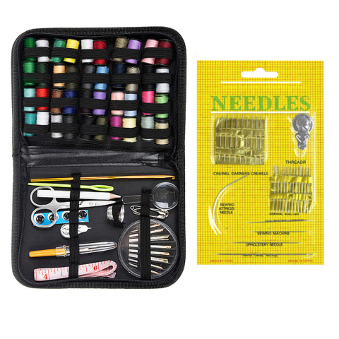 CASA & GRADINA - Set croitorie profesional 128 piese cu 24 ace suplimentare, trusa cusut completa cu husa organizata, portabila