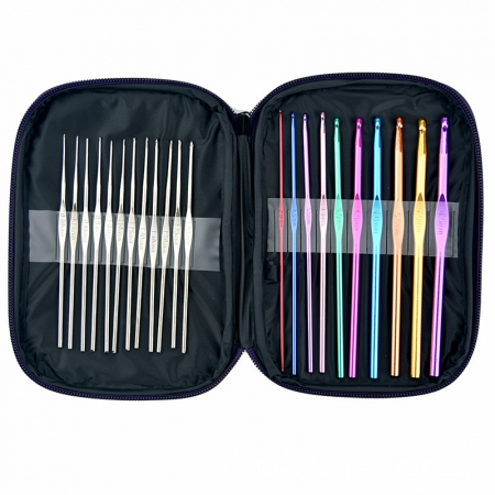 Set crosetat 22 de carlige aluminiu/inox 0,6-6,5 mm cu husa inclusa [3]
