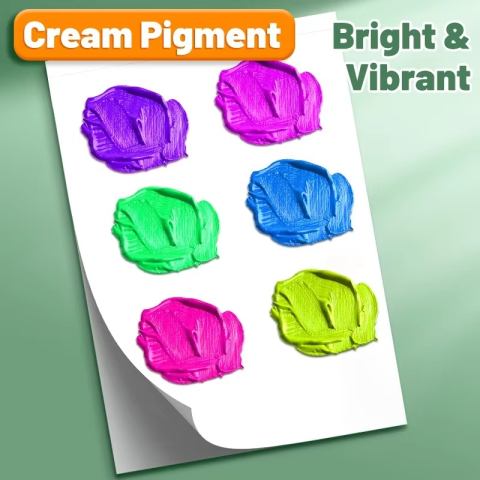 Set culori acrilice pentru pictura 12 nuante intense 12 buc x 12 ml pentru panza, lemn si hartie, vopsea artistica non-toxica pentru hobby si arta [7]