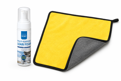 Set curatare auto si casa, spuma activa 200 ml + laveta microfibra 30 x 30 cm [8]