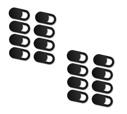Diverse - Set de 16 protectii adezive pentru camera telefon/tableta - Negru