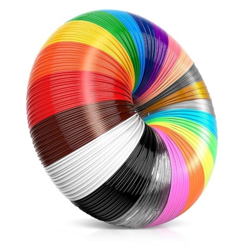 Alte jucarii copii - Set de 20 filamente color, 100 metri, pentru creion 3D, rezerve universale de 5 m - Multicolor
