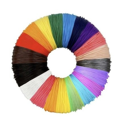 Jucării educative - Set de 20 filamente color, 60 metri, pentru creion 3D, rezerve universale de 3 m - Multicolor