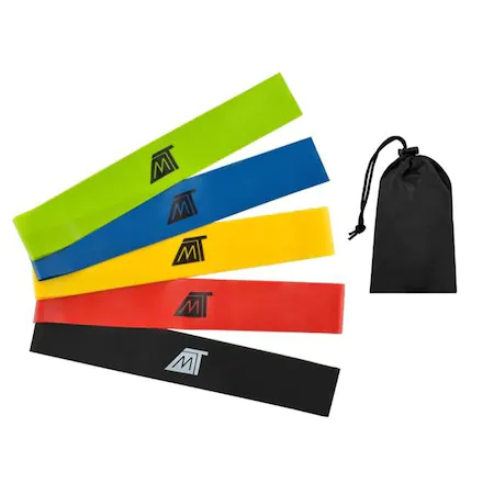 SPORT ȘI ACTIVITĂȚI - Set 5 benzi elastice,diverse exercitii,multifunctionale,multicolore - Malatec