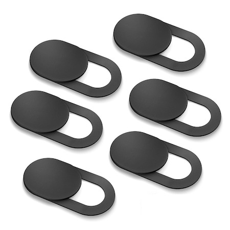 Gadgeturi - Set de 6 protectii adezive pentru camera telefon/tableta - Negru