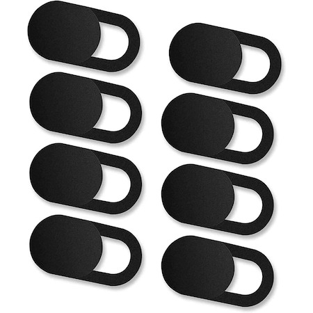 Gadgeturi - Set de 8 protectii adezive pentru camera telefon/tableta - Negru