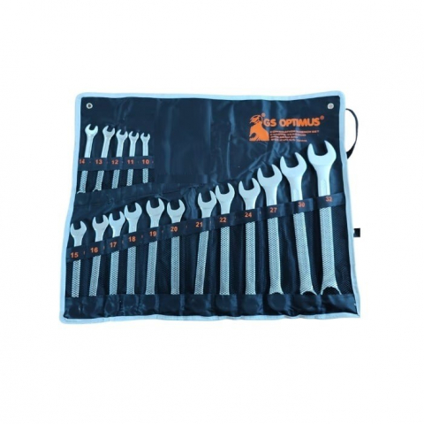 Unelte & Scule Garaj - Set de chei inelare profesionale 10-32mm, 17 piese, crom vanadiu, husa transport inclusa