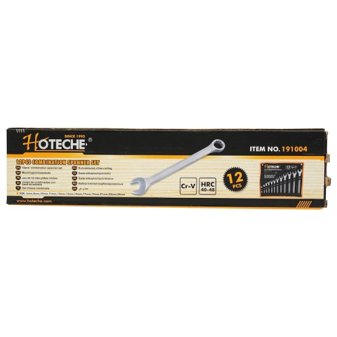 Set de chei inelare profesionale 6-24mm, 12 piese, crom vanadiu, husa transport inclusa [3]